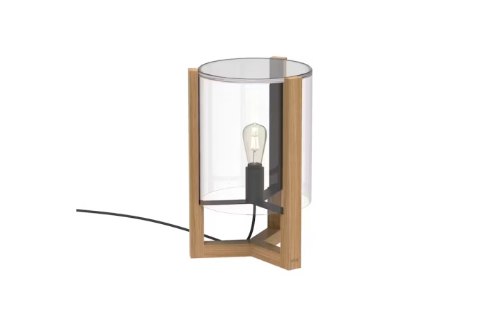 Tsitar 50 Lámpara Madera de Teca Grado A y Cristal Smoke